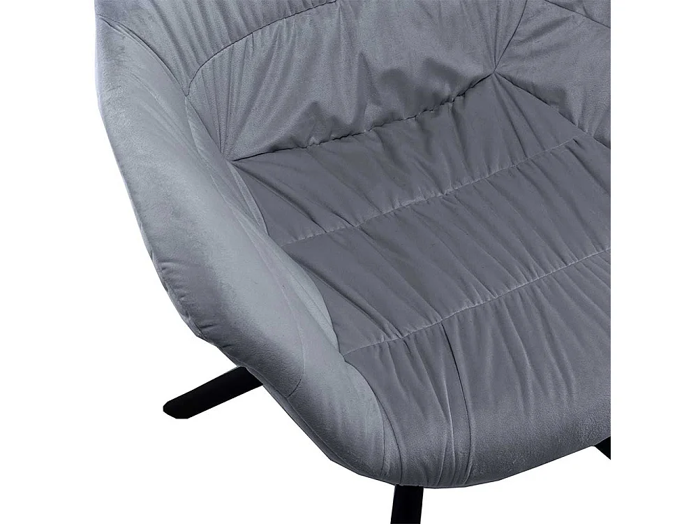 Polsterstuhl Esszimmer drehbar aus Samt und Metall Armlehnen