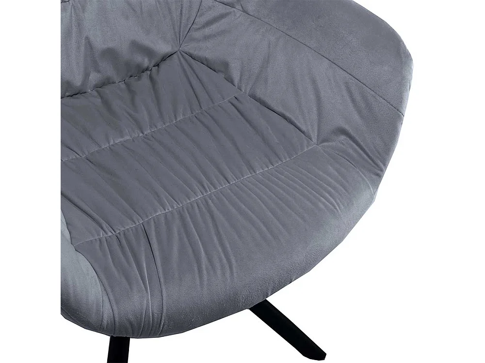 Polsterstuhl Esszimmer drehbar aus Samt und Metall Armlehnen