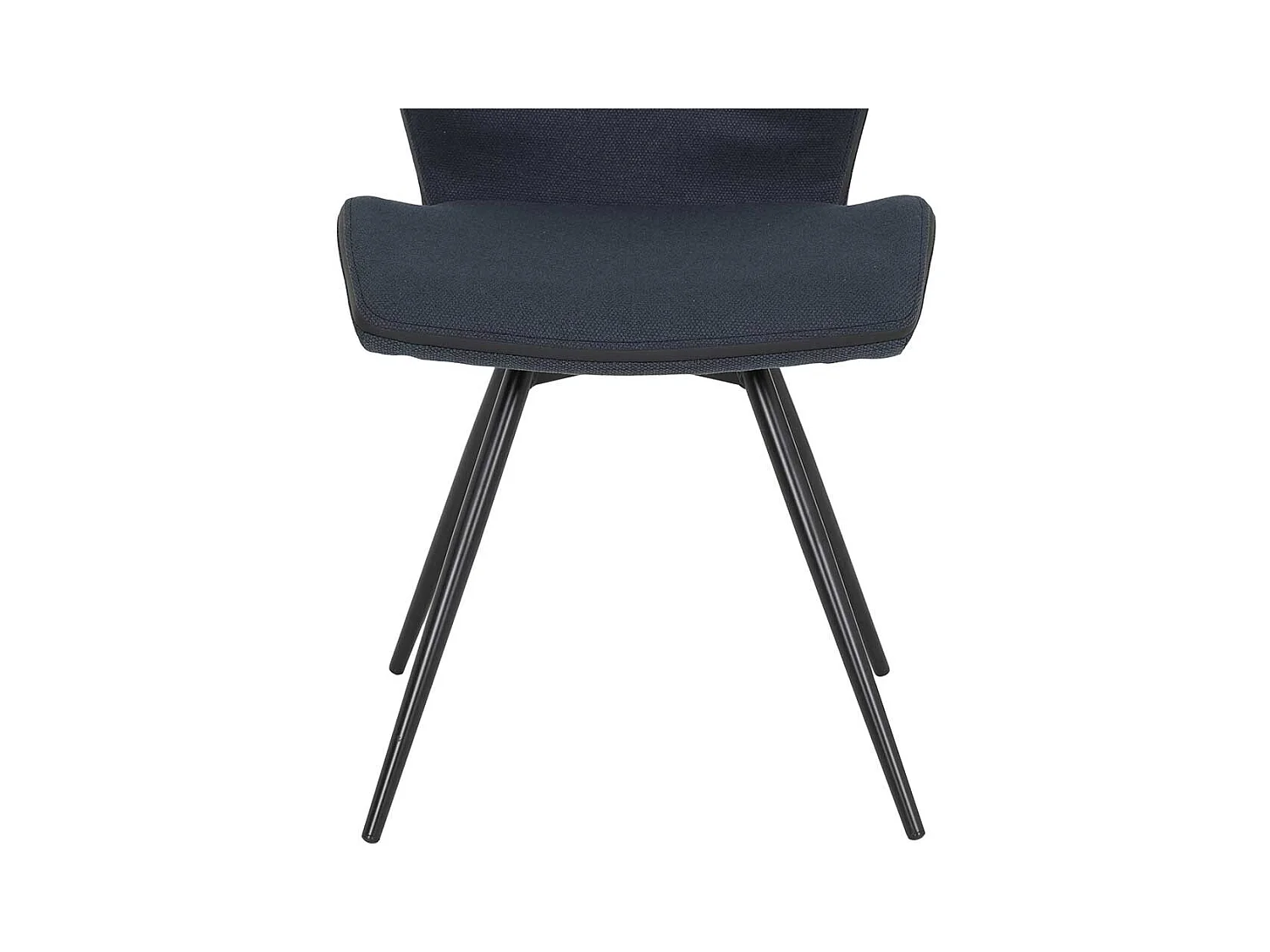 Küchenstühle drehbar in Dunkelblau und Schwarz Gestell aus Metall (Set)