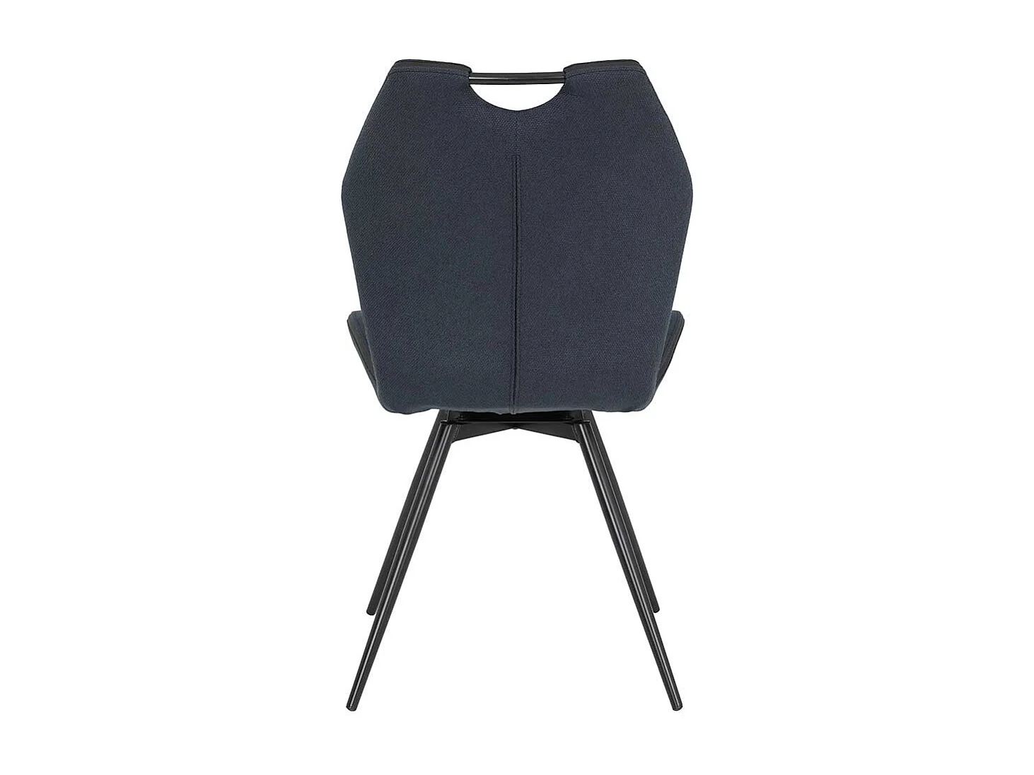 Küchenstühle drehbar in Dunkelblau und Schwarz Gestell aus Metall (Set)