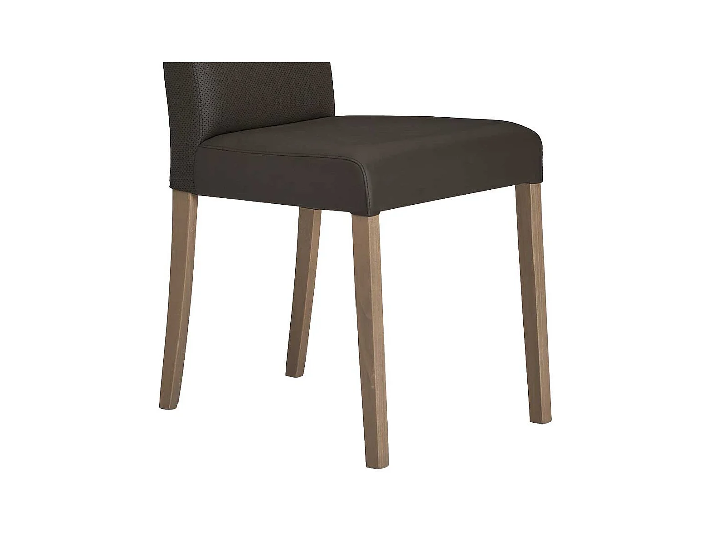 Esstischstuhl in Anthrazit Kunstleder Holzbeine (2er Set)