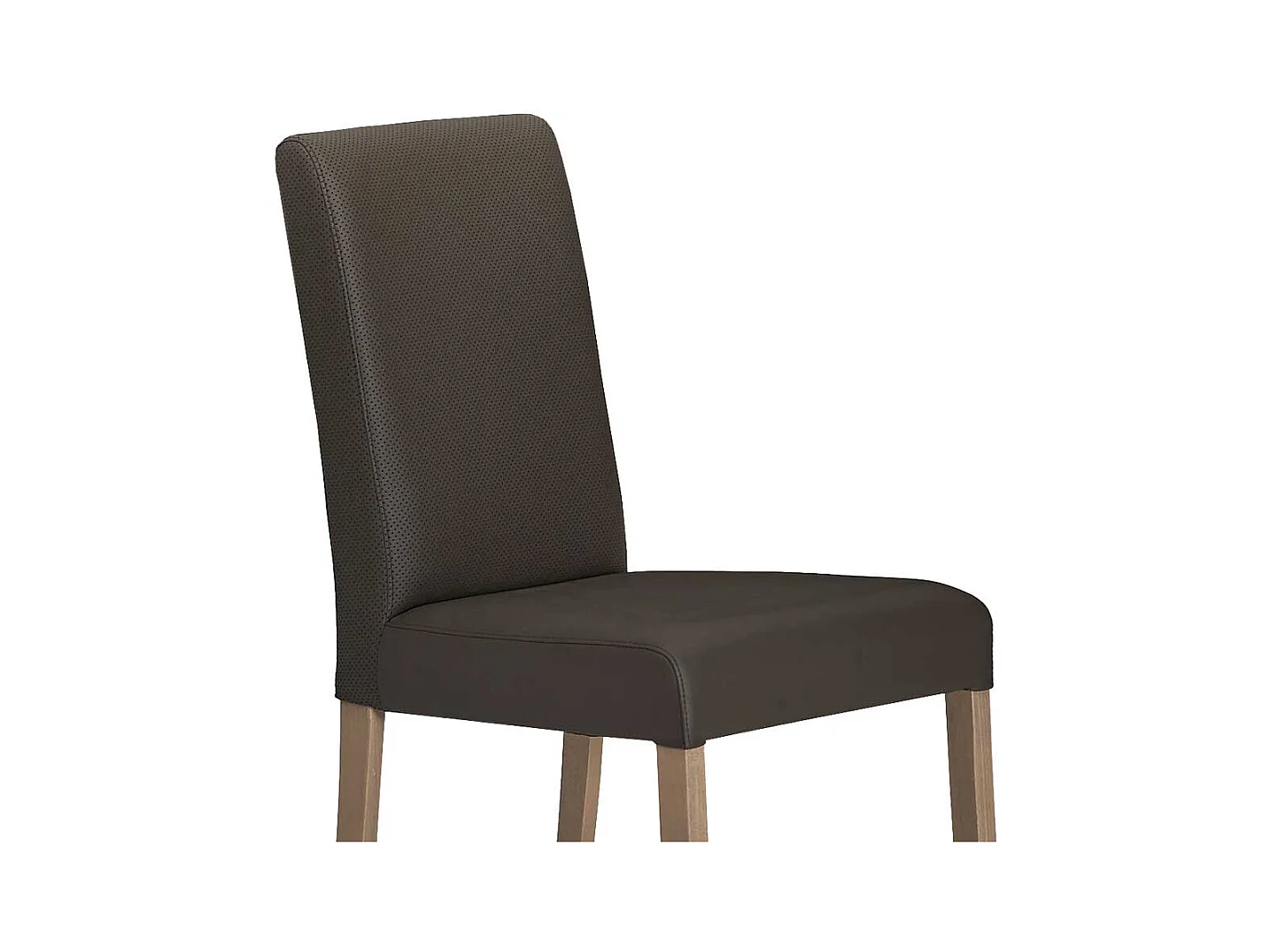 Esstischstuhl in Anthrazit Kunstleder Holzbeine (2er Set)