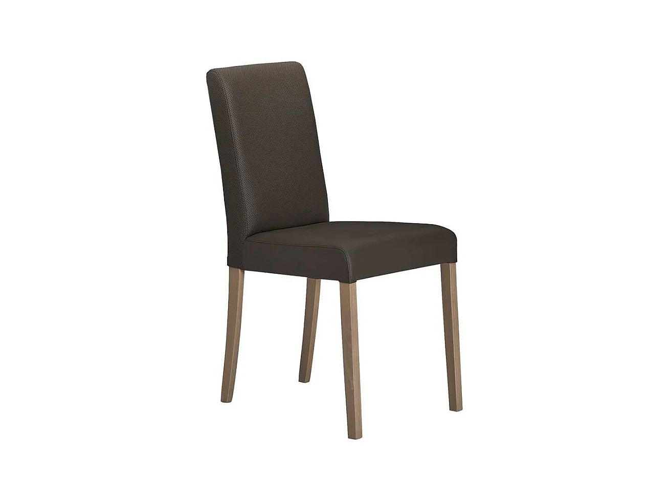 Esstischstuhl in Anthrazit Kunstleder Holzbeine (2er Set)