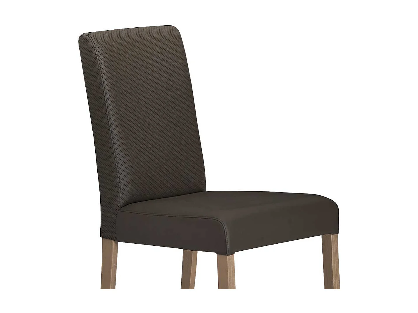 Esstischstuhl in Anthrazit Kunstleder Holzbeine (2er Set)