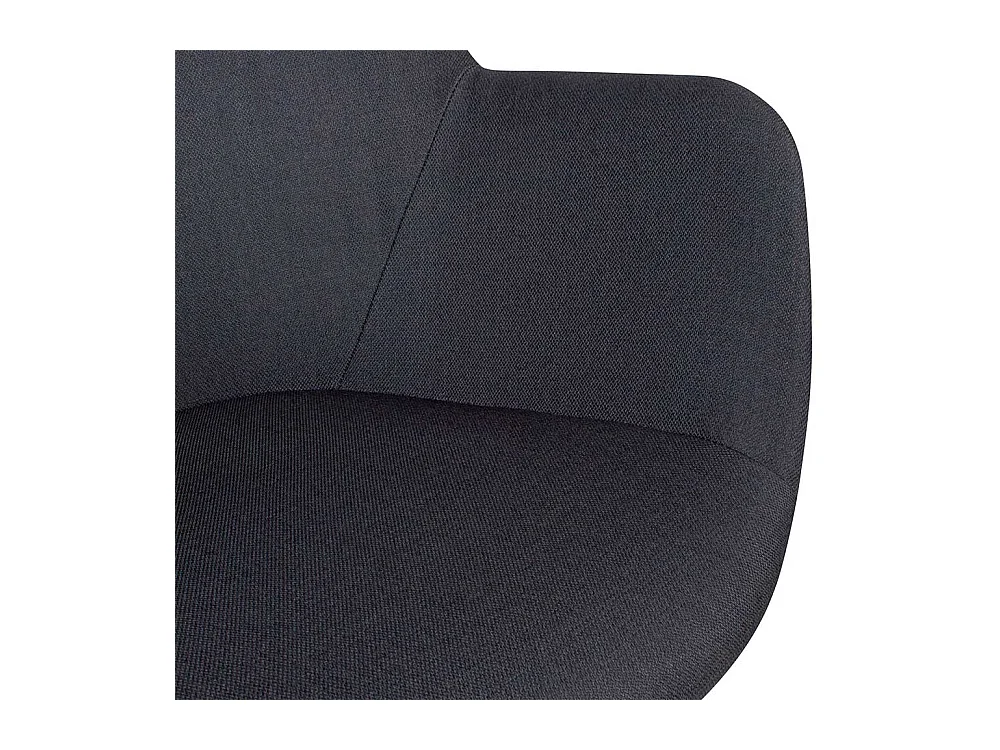 Stoff Armlehnstühle in Schwarz Webstoff Massivholzgestell (2er Set)