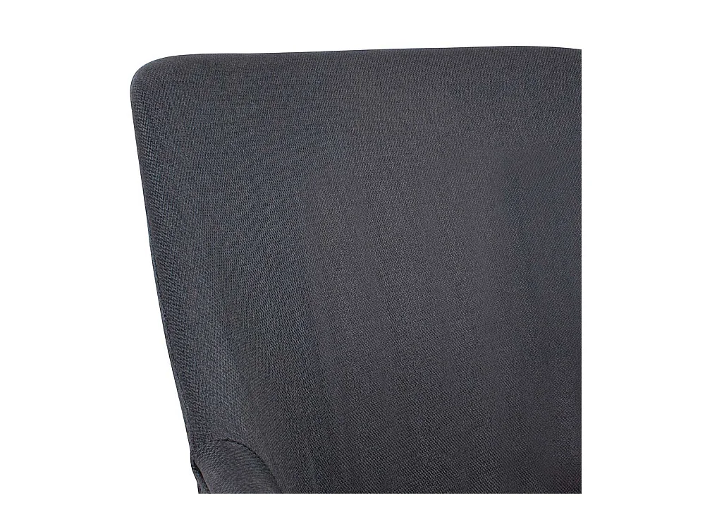 Stoff Armlehnstühle in Schwarz Webstoff Massivholzgestell (2er Set)