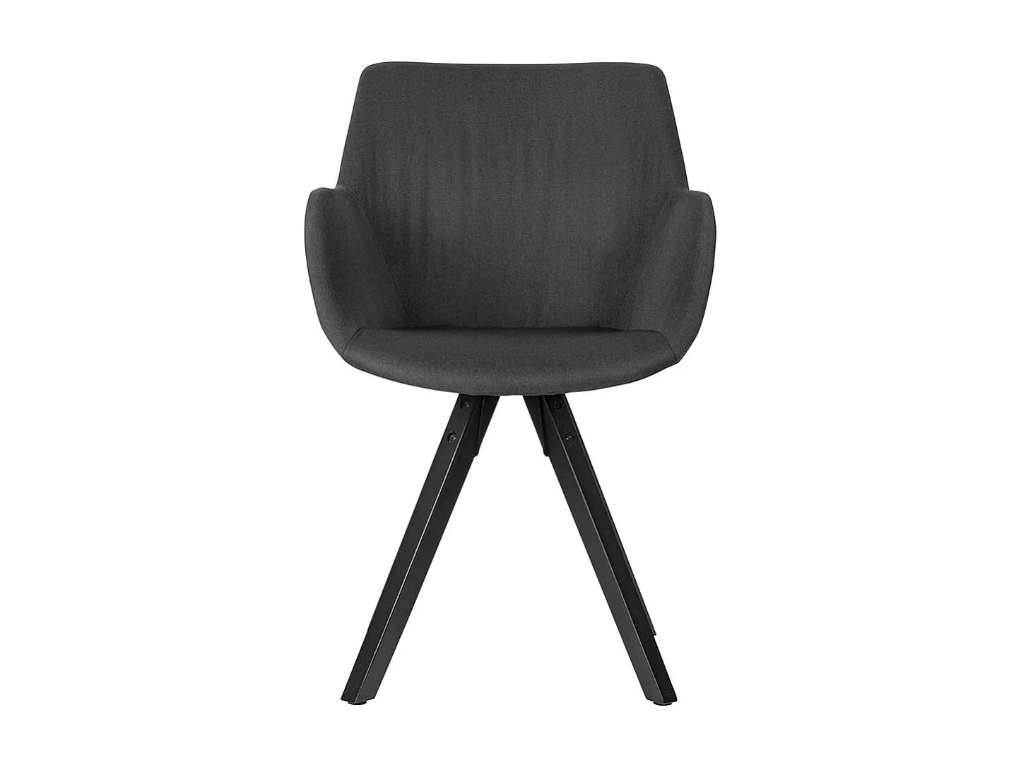 Stoff Armlehnstühle in Schwarz Webstoff Massivholzgestell (2er Set)