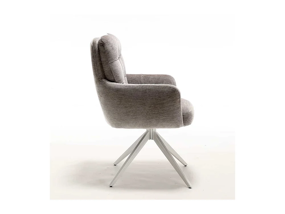 Essstuhl Stuhl Set in Taupe mit Gestell aus Metall (2er Set)