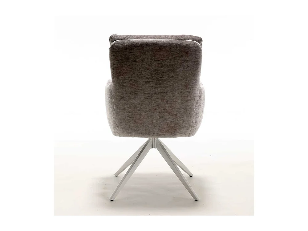 Essstuhl Stuhl Set in Taupe mit Gestell aus Metall (2er Set)