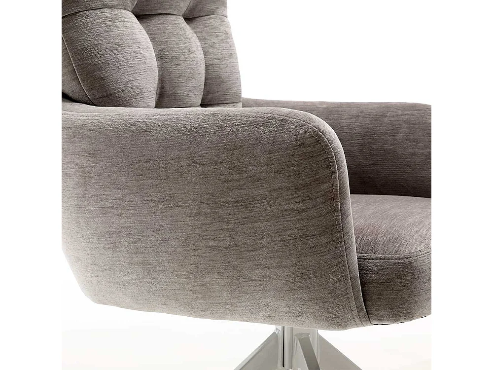 Essstuhl Stuhl Set in Taupe mit Gestell aus Metall (2er Set)