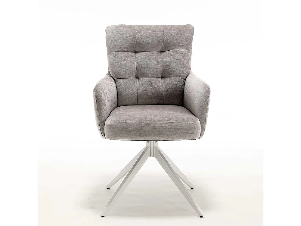 Essstuhl Stuhl Set in Taupe mit Gestell aus Metall (2er Set)