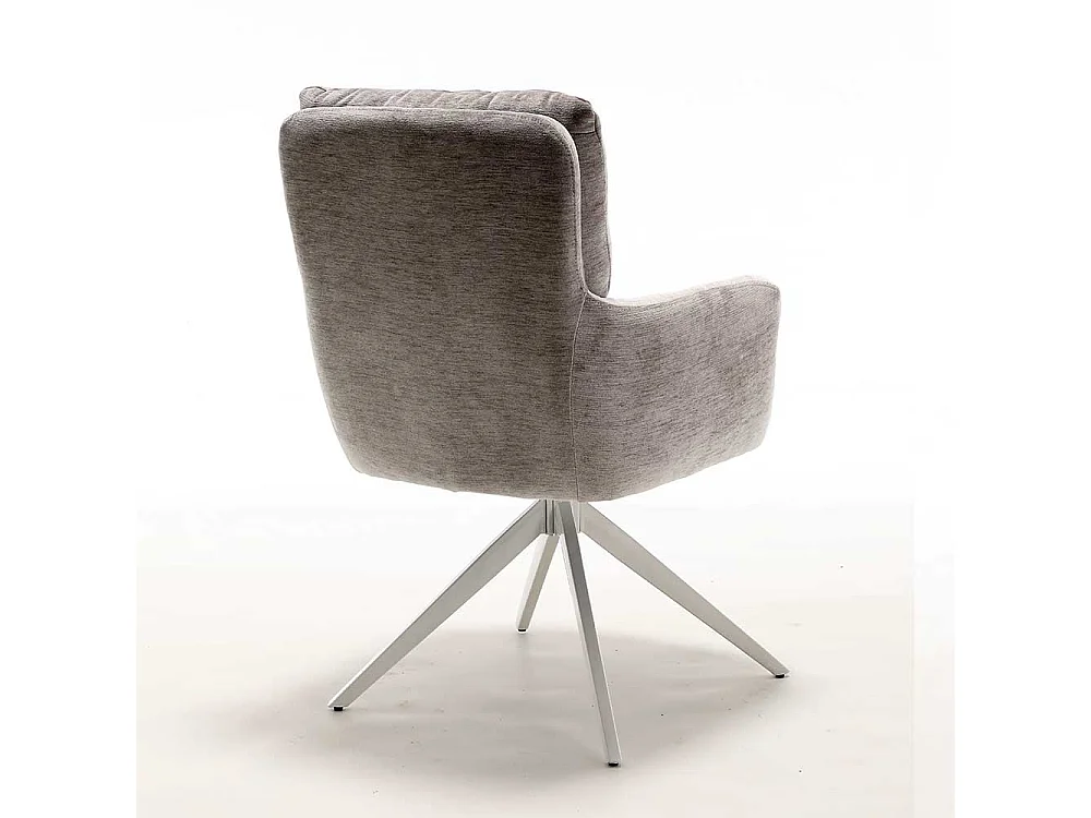 Essstuhl Stuhl Set in Taupe mit Gestell aus Metall (2er Set)