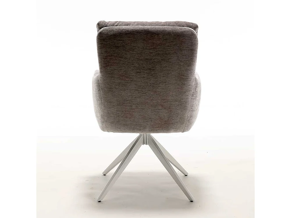 Essstuhl Stuhl Set in Taupe mit Gestell aus Metall (2er Set)