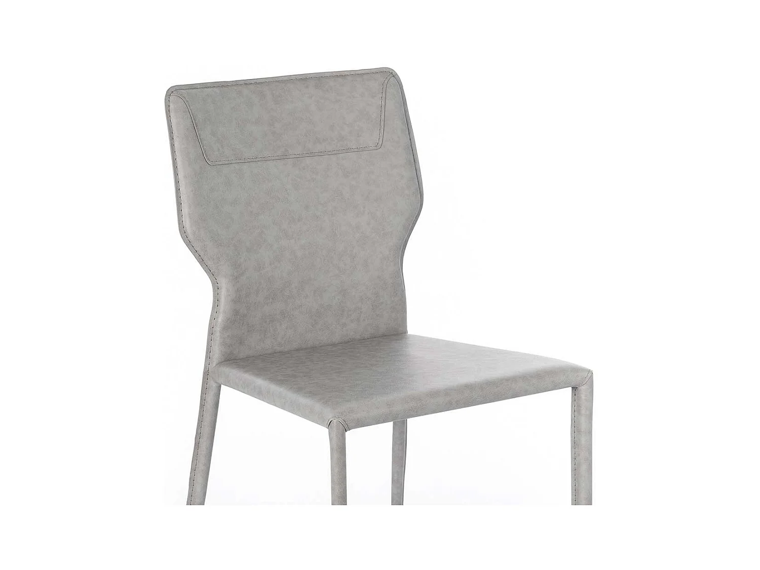 Stühle in Hellgrau Kunstleder Metallgestell (2er Set)
