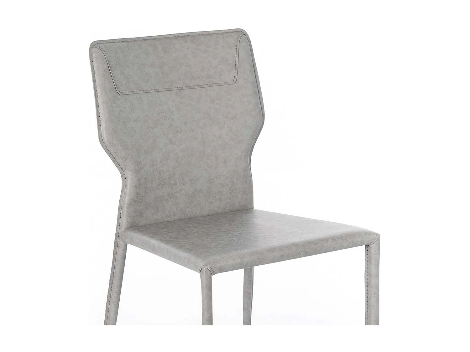 Stühle in Hellgrau Kunstleder Metallgestell (2er Set)