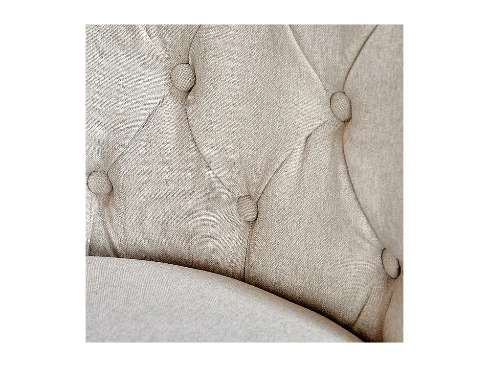 Polsterstuhl Esszimmer Stuhl in Beige mit Ziernieten