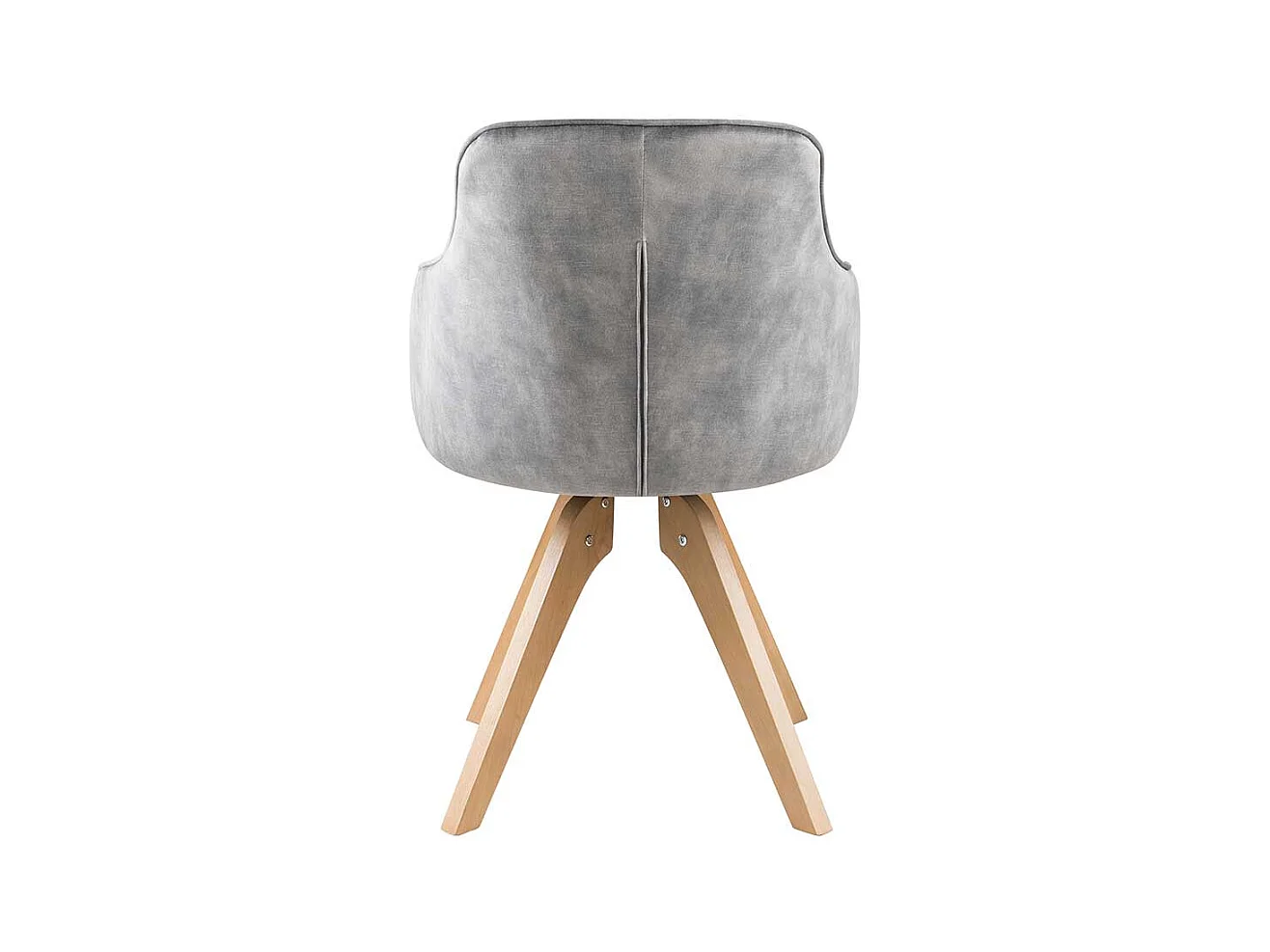 Velours Esszimmerstühle in Grau drehbar (2er Set)