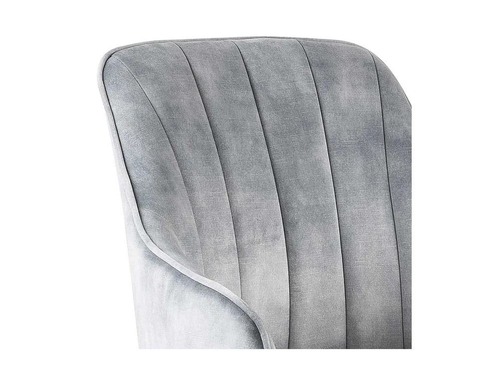 Velours Esszimmerstühle in Grau drehbar (2er Set)