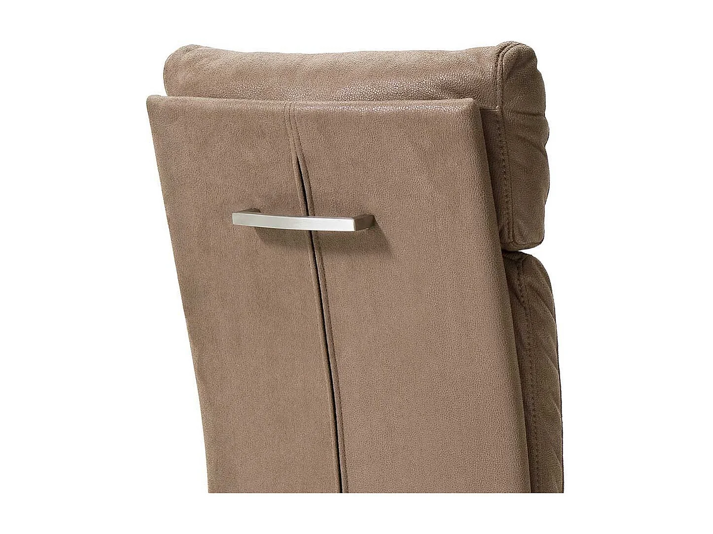 Freischwinger Set in Beige Kunstleder Edelstahl (2er Set)