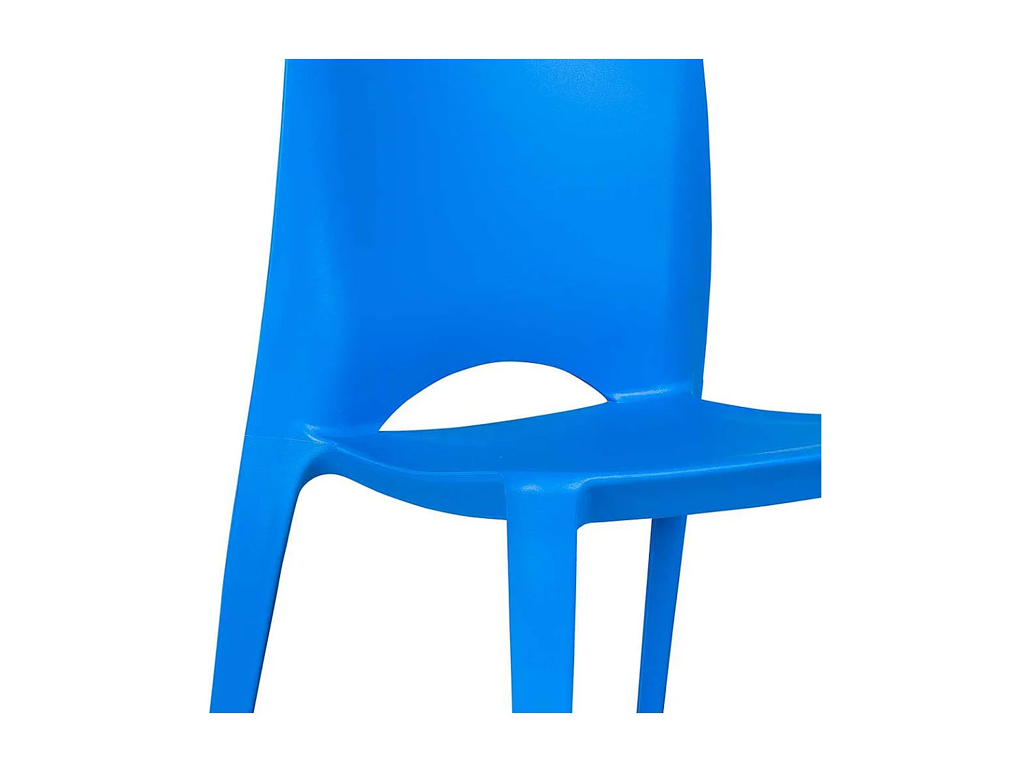 Stuhl Set aus Kunststoff Blau (4er Set)