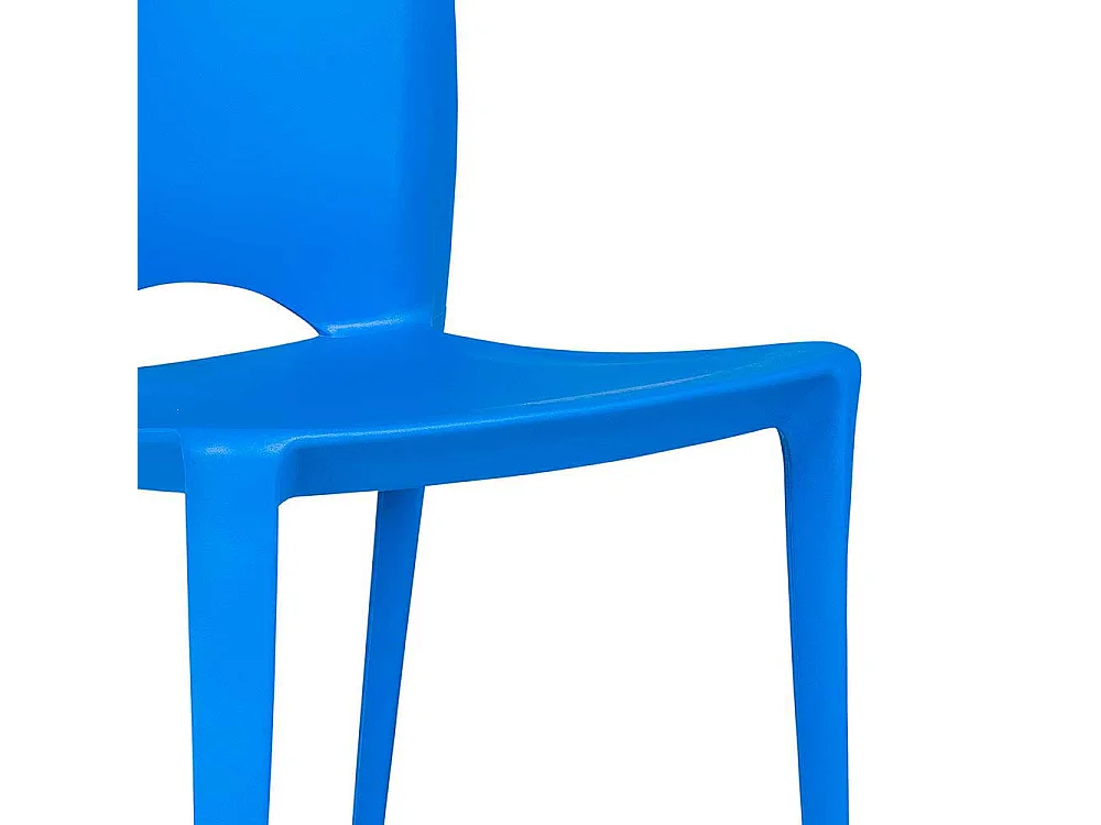 Stuhl Set aus Kunststoff Blau (4er Set)