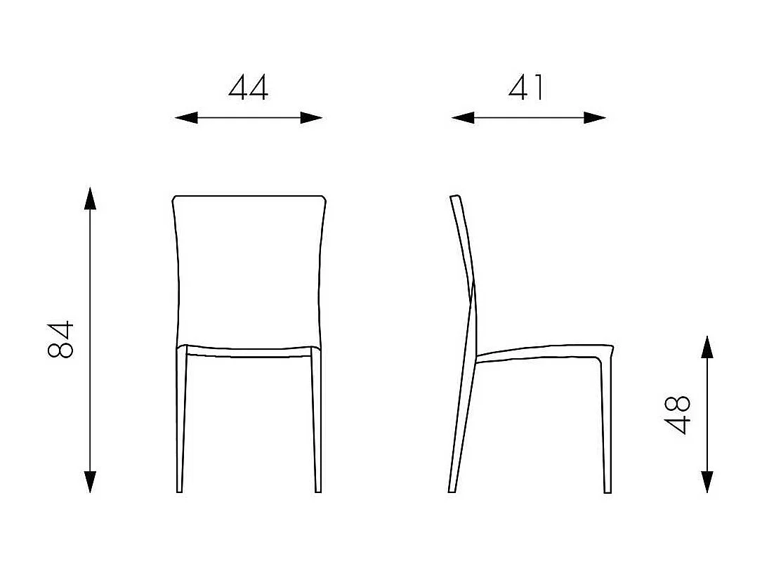 Stuhl Set aus Kunststoff Blau (4er Set)