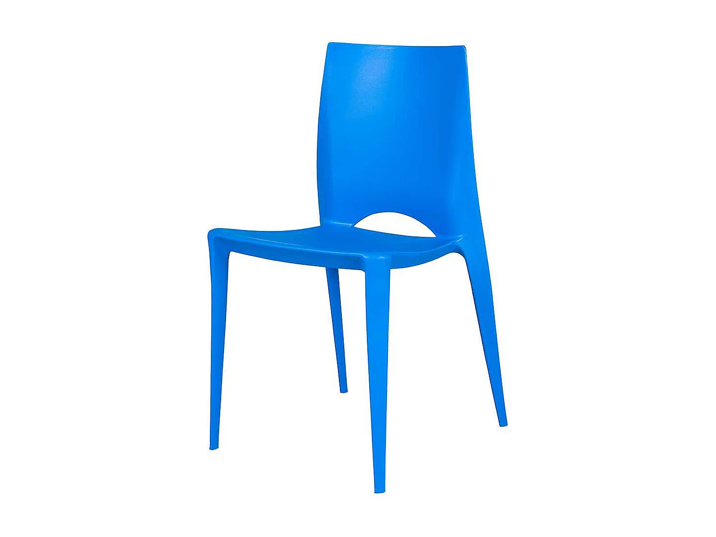 Stuhl Set aus Kunststoff Blau (4er Set)