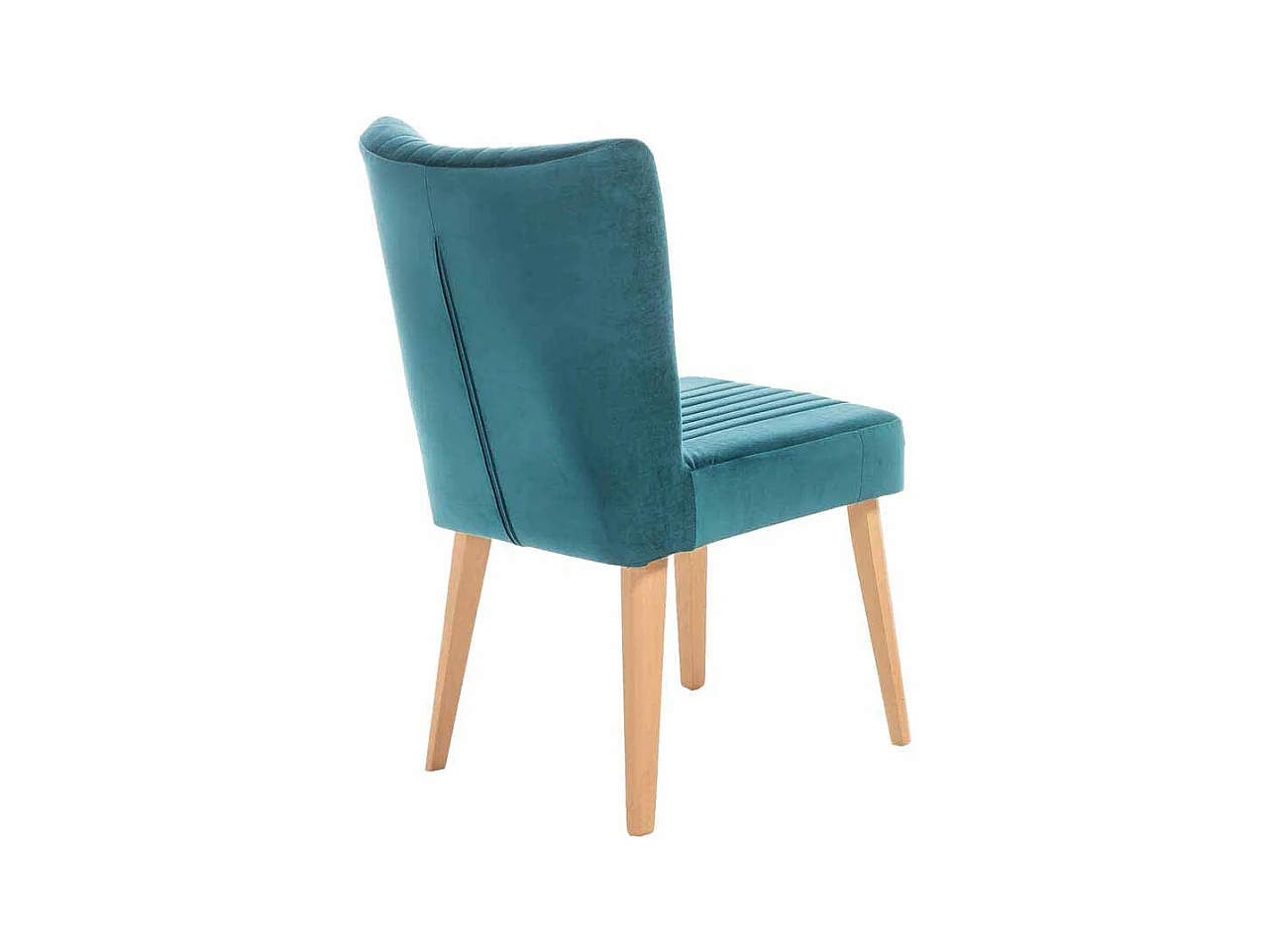 Esszimmerstuhl im Mid Century Design Petrol Stoff