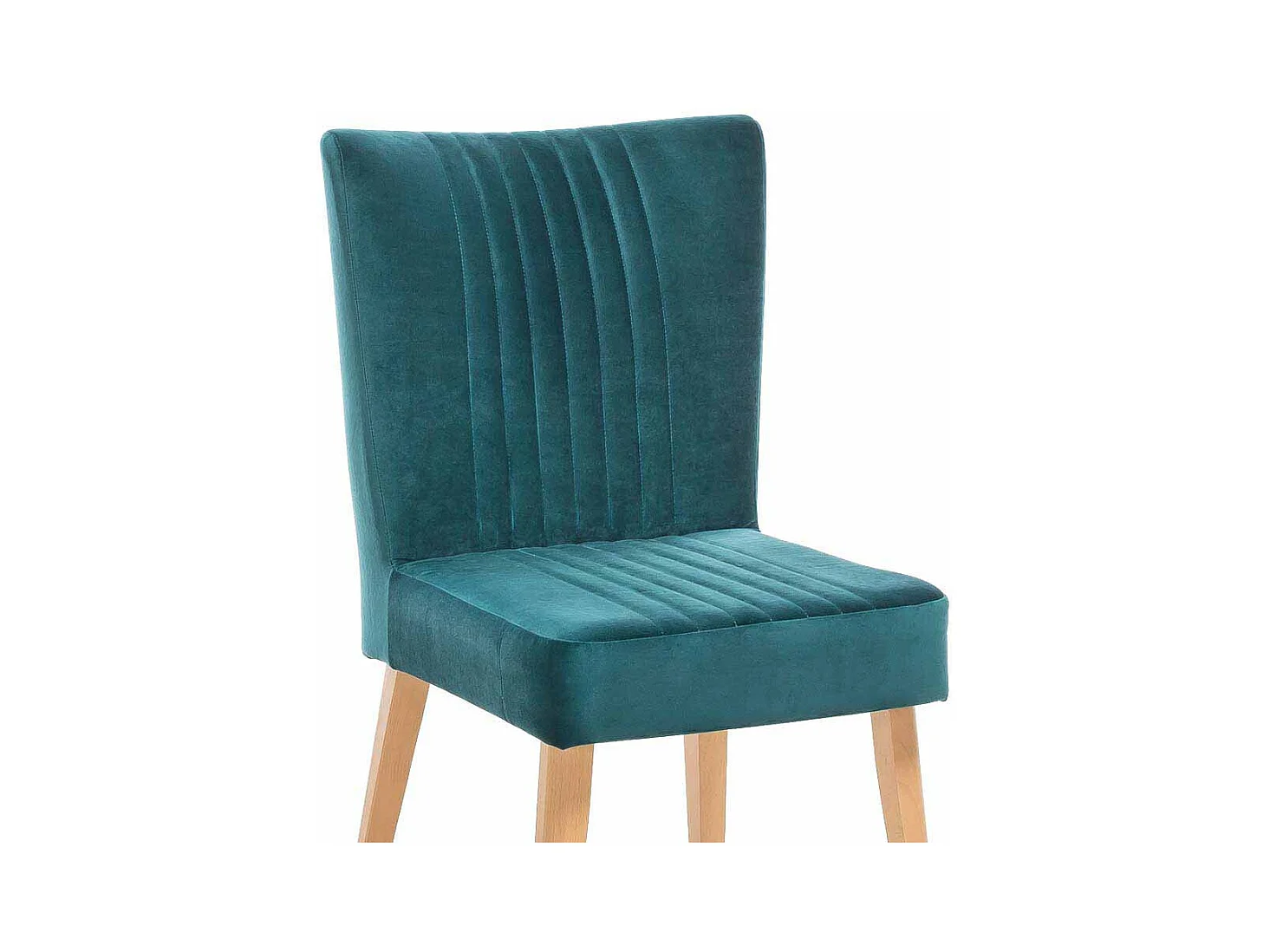 Esszimmerstuhl im Mid Century Design Petrol Stoff