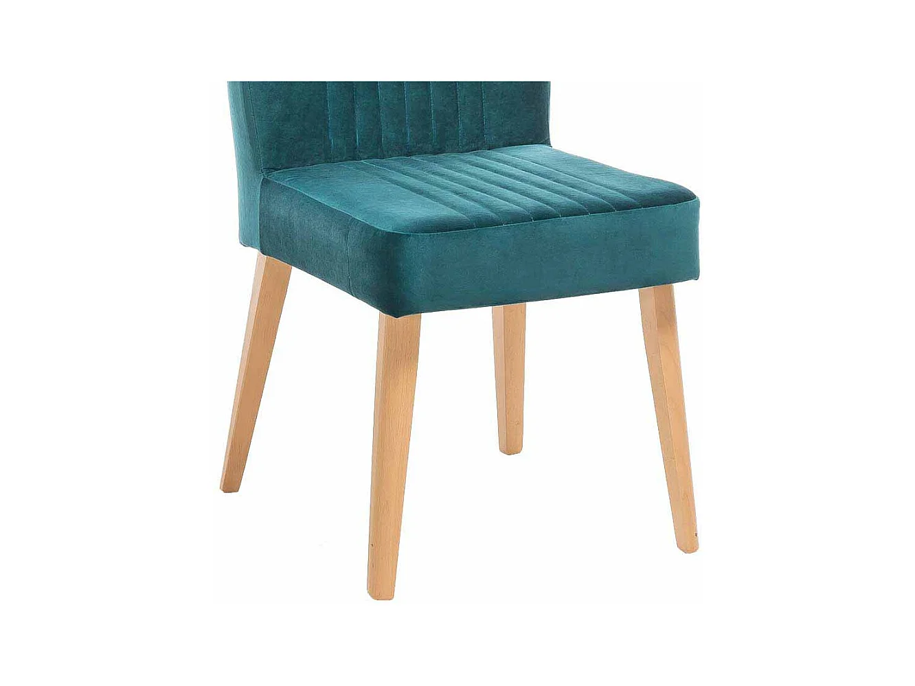 Esszimmerstuhl im Mid Century Design Petrol Stoff