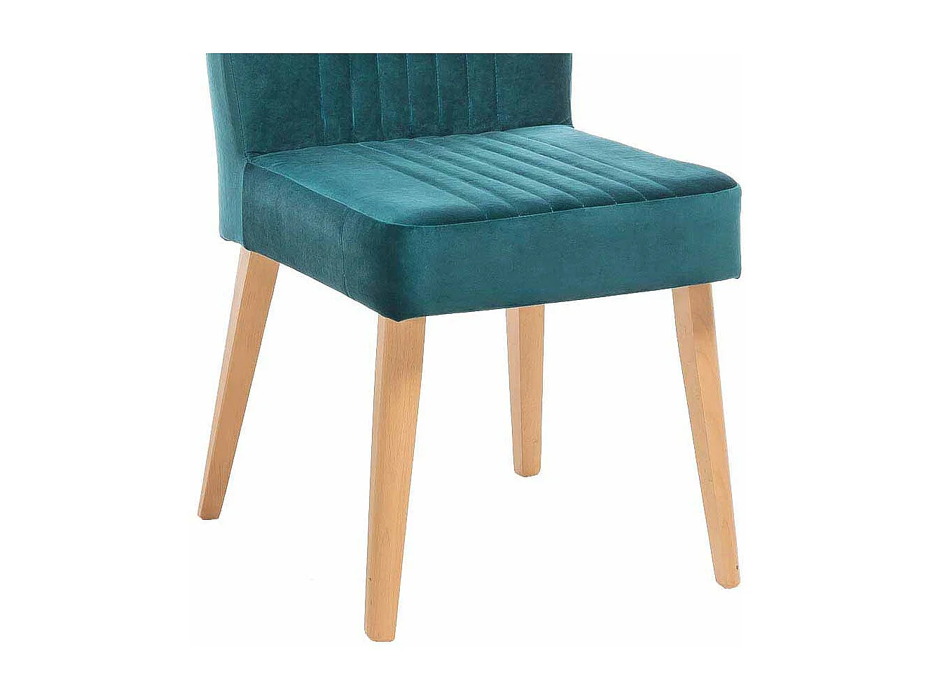 Esszimmerstuhl im Mid Century Design Petrol Stoff (2er Set)