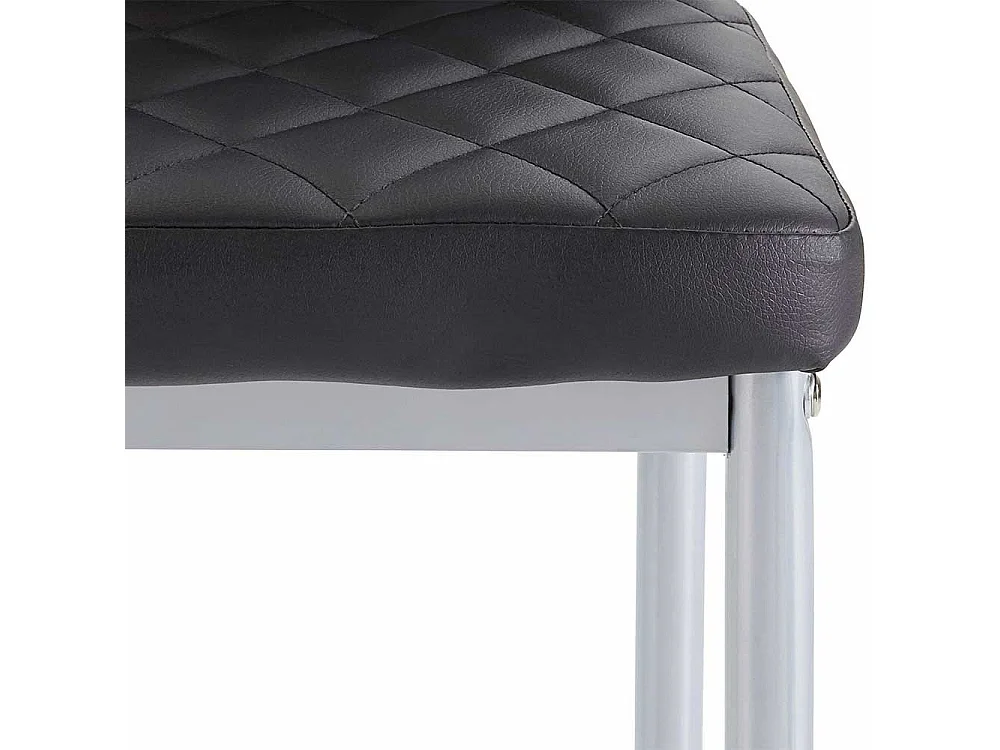 Esstisch Stühle in Schwarz und Grau hoher Lehne (Set)