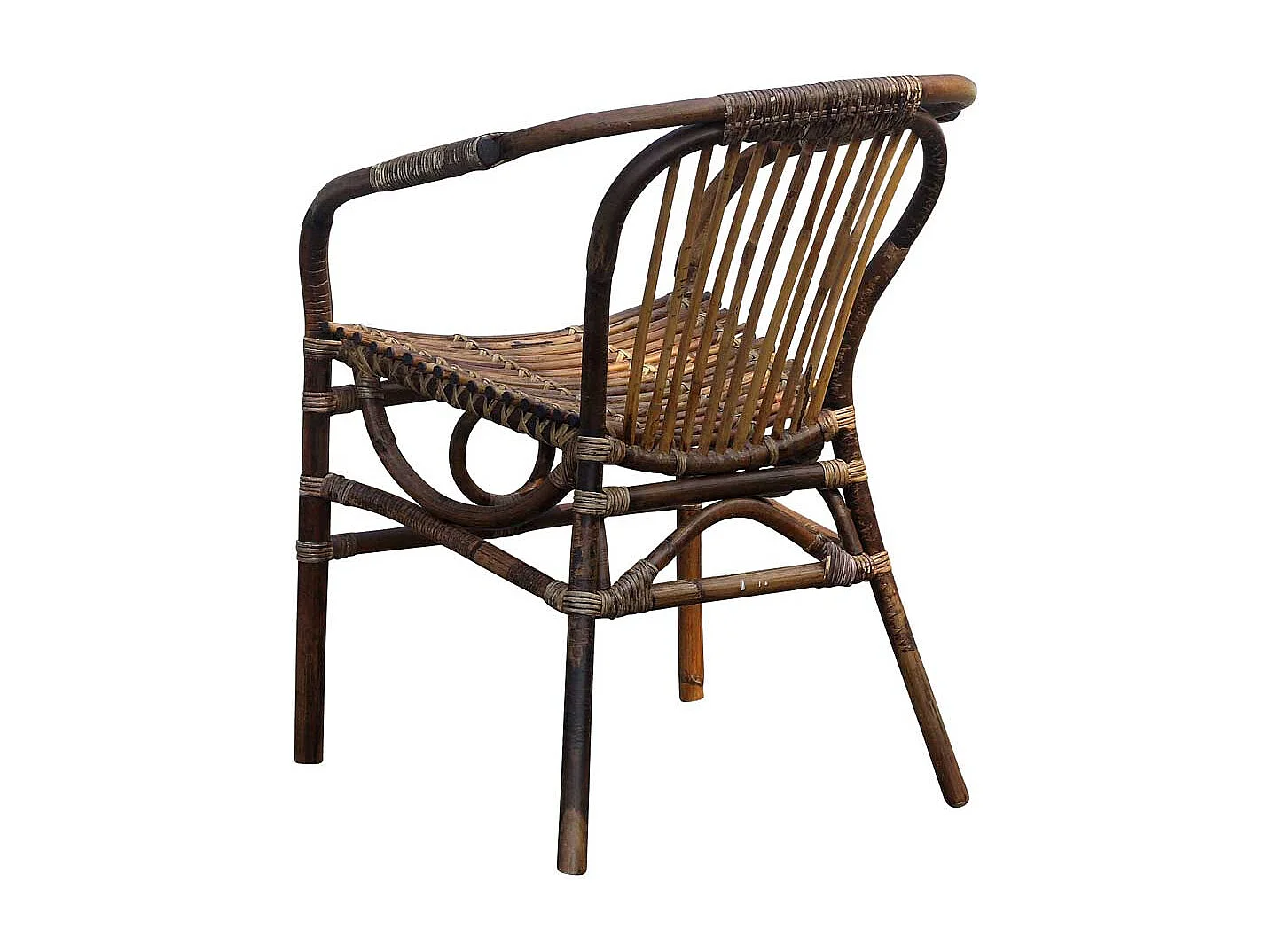 Designerstuhl aus Rattan Vintage Look