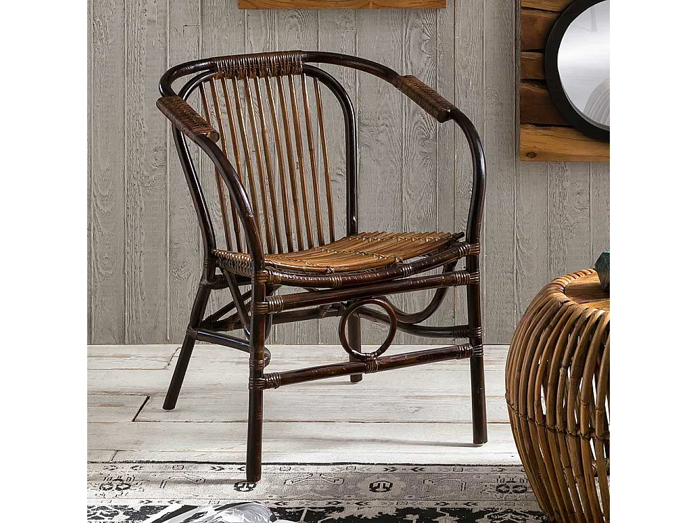 Designerstuhl aus Rattan Vintage Look