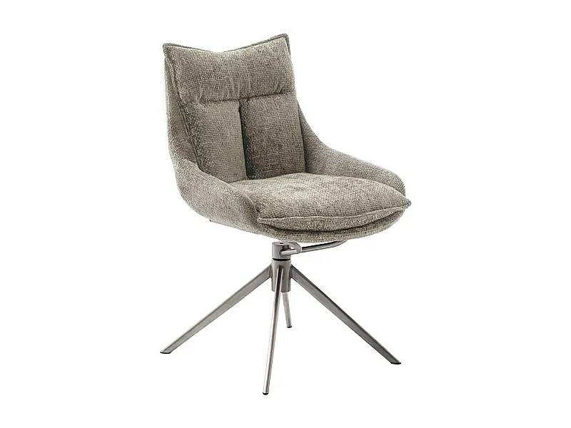 Esstisch Stühle aus Strukturstoff Gestell aus Metall (2er Set)