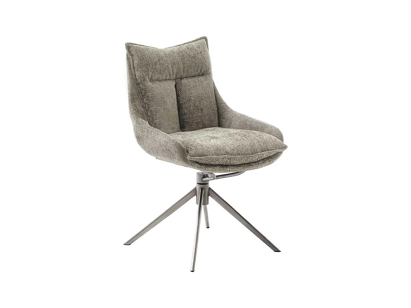 Esstisch Stühle aus Strukturstoff Gestell aus Metall (2er Set)