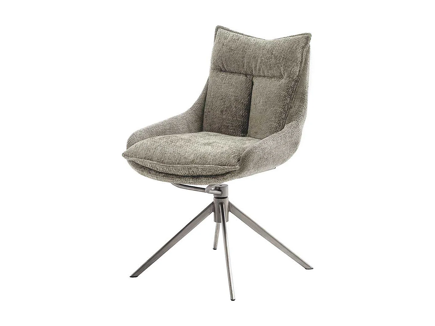 Esstisch Stühle aus Strukturstoff Gestell aus Metall (2er Set)