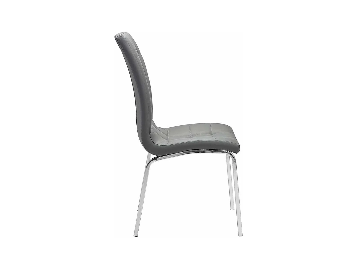 Polsterstuhl Set Esszimmer in Grau aufwendigen Steppungen (2er Set)