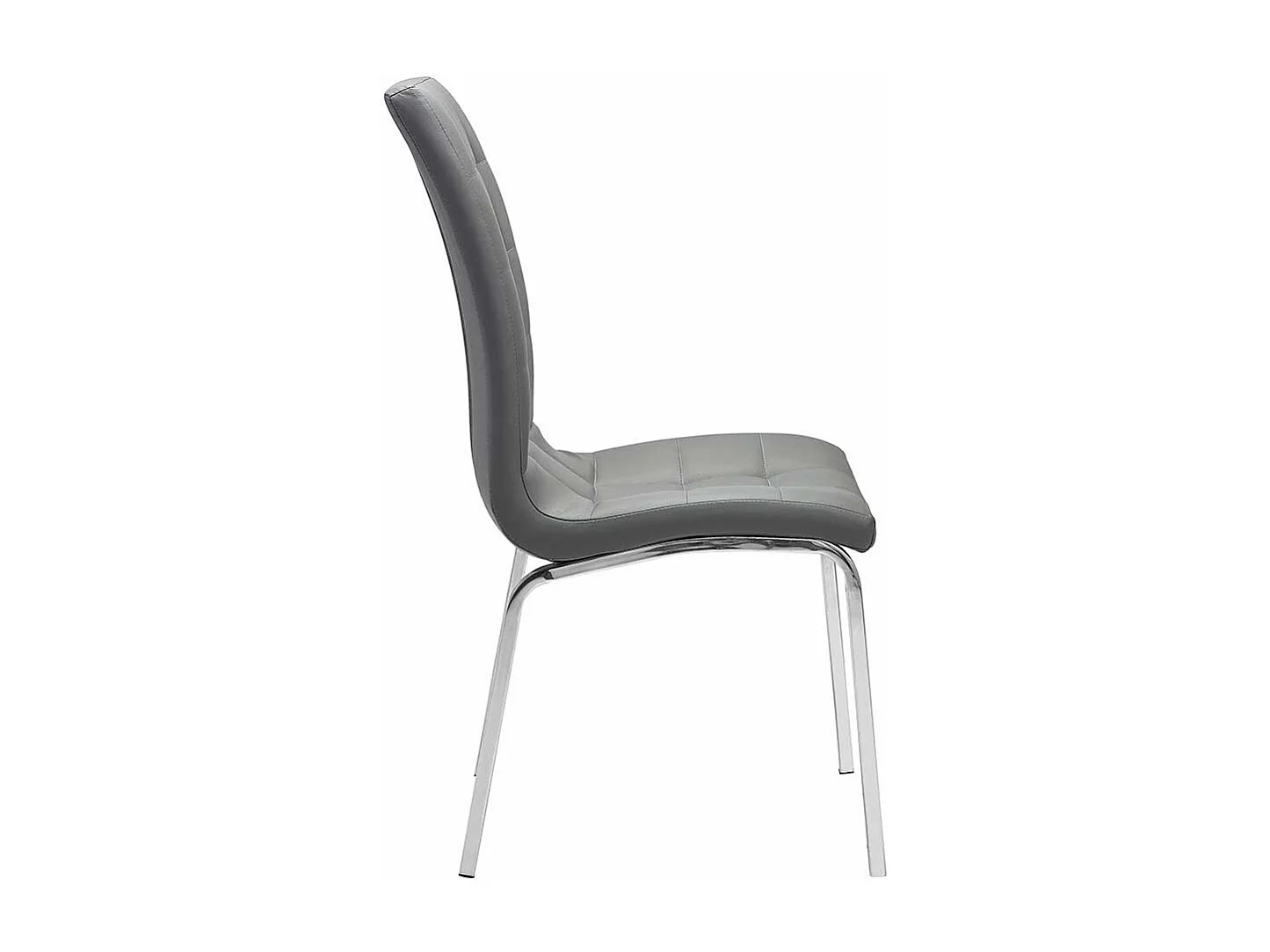 Polsterstuhl Set Esszimmer in Grau aufwendigen Steppungen (2er Set)