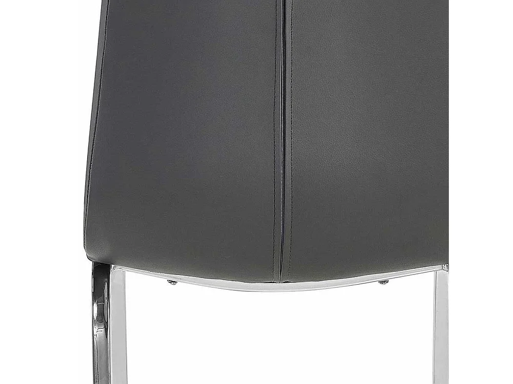 Polsterstuhl Set Esszimmer in Grau aufwendigen Steppungen (2er Set)