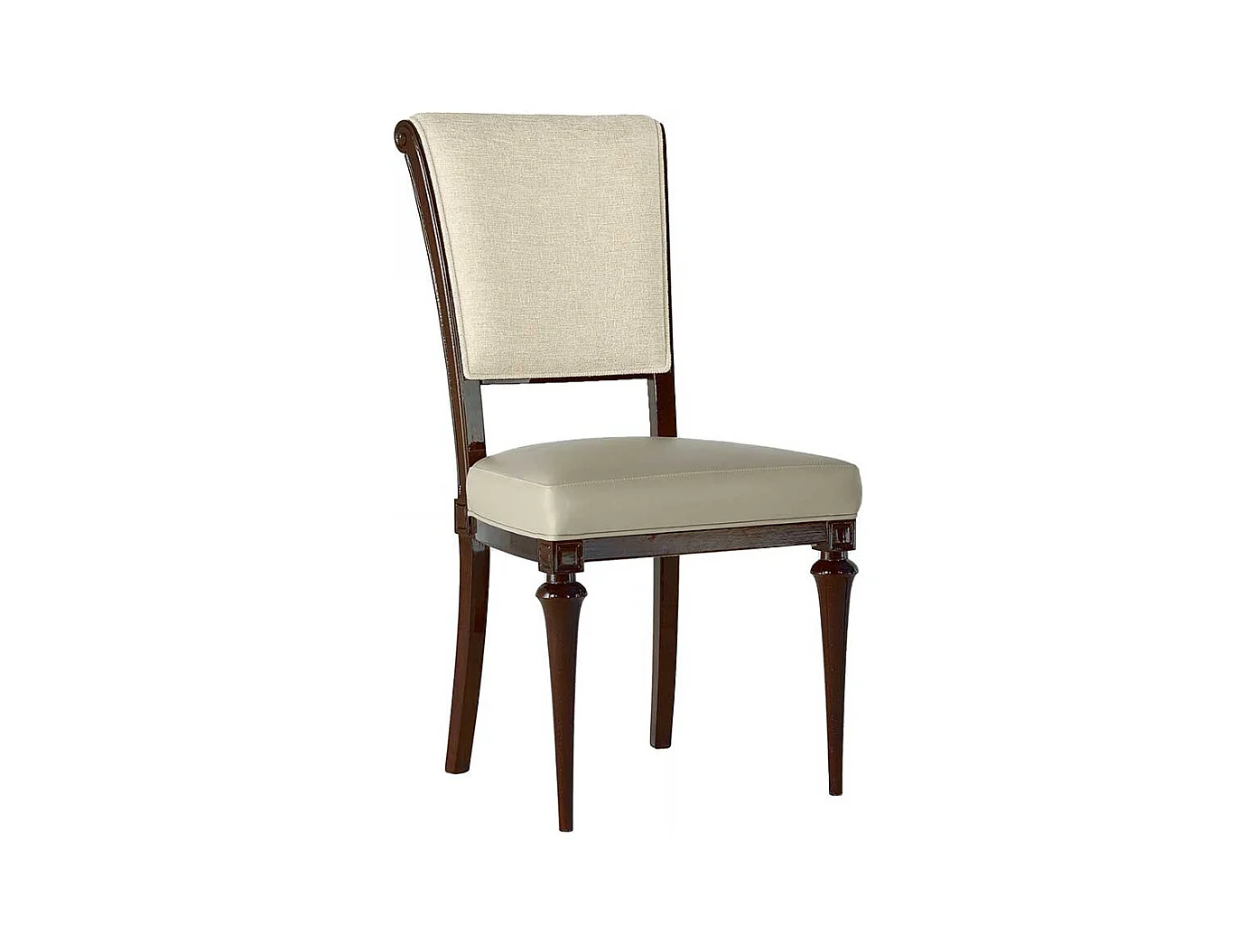 Esstisch Stuhl klassisch in Beige Buche Dunkelbraun