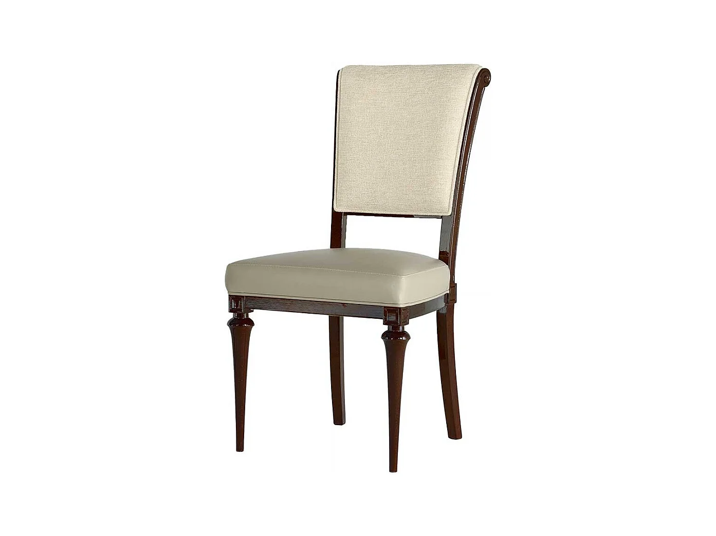 Esstisch Stuhl klassisch in Beige Buche Dunkelbraun