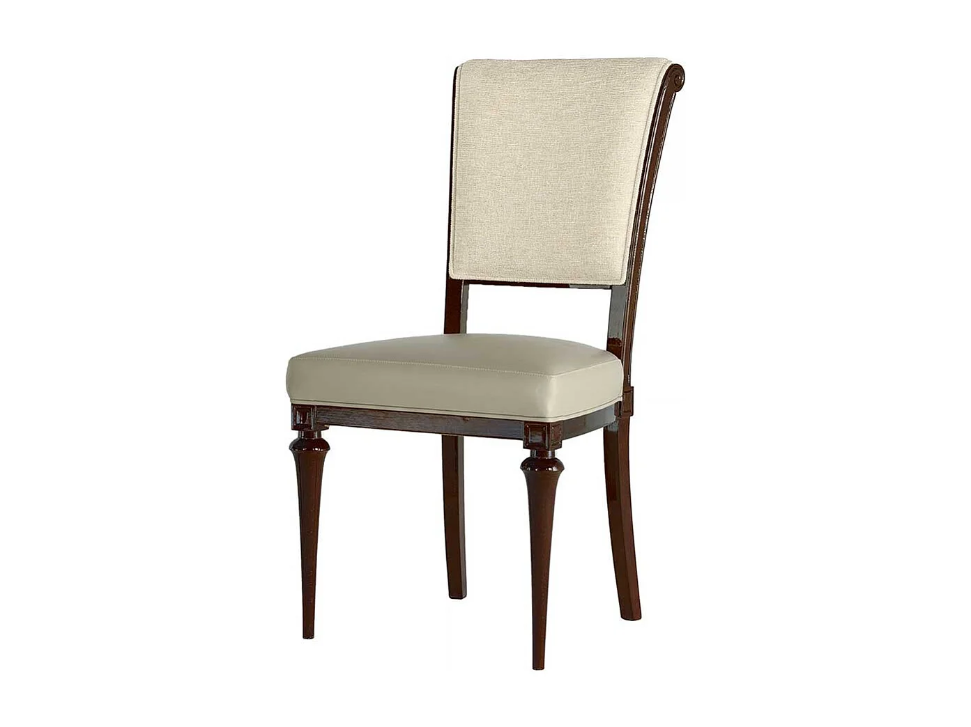 Esstisch Stuhl klassisch in Beige Buche Dunkelbraun