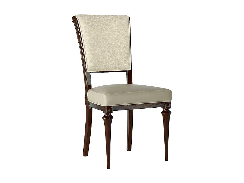 Esstisch Stuhl klassisch in Beige Buche Dunkelbraun