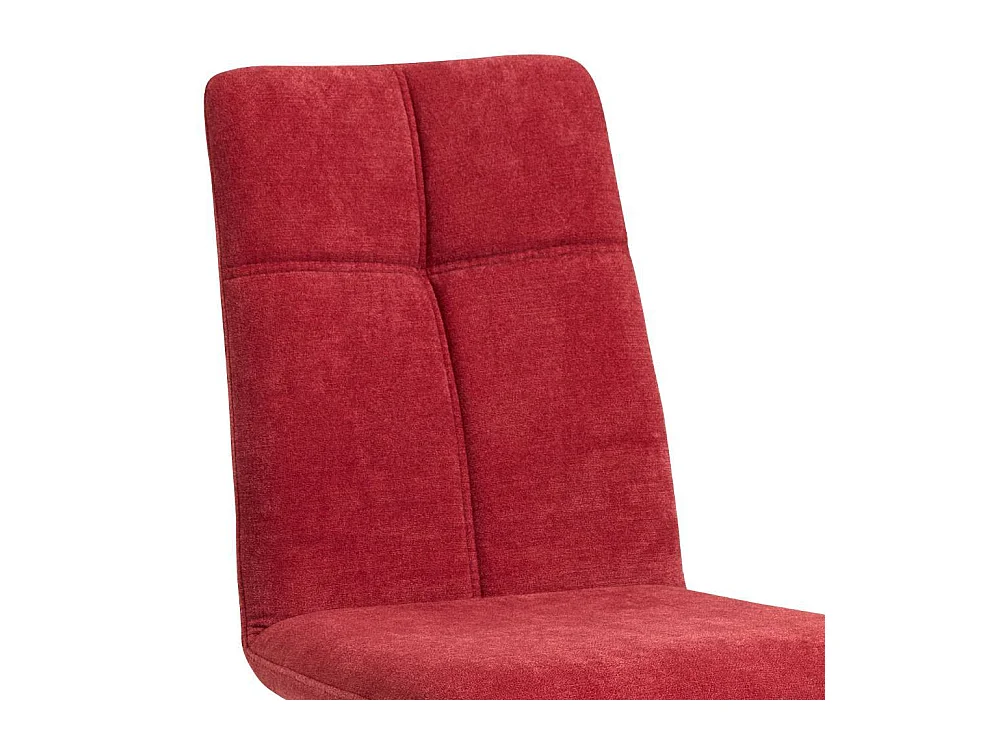 Esszimmerstuhl Polsterstuhl in Rot mit aufwendigen Steppungen (2er Set)