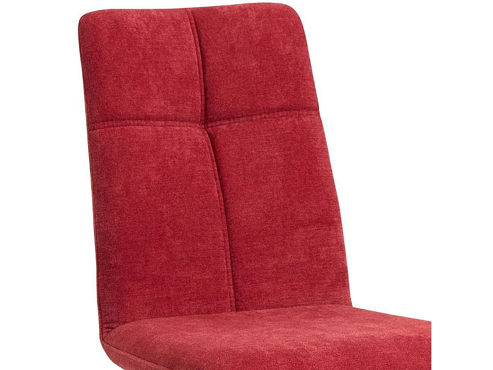 Esszimmerstuhl Polsterstuhl in Rot mit aufwendigen Steppungen (2er Set)