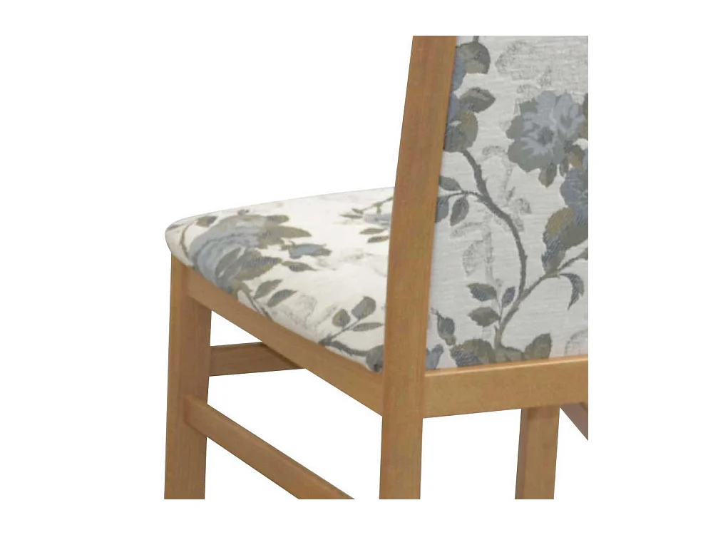 Polsterstuhl Set Esszimmer in Beige und Eichefarben hoher Lehne (2er Set)