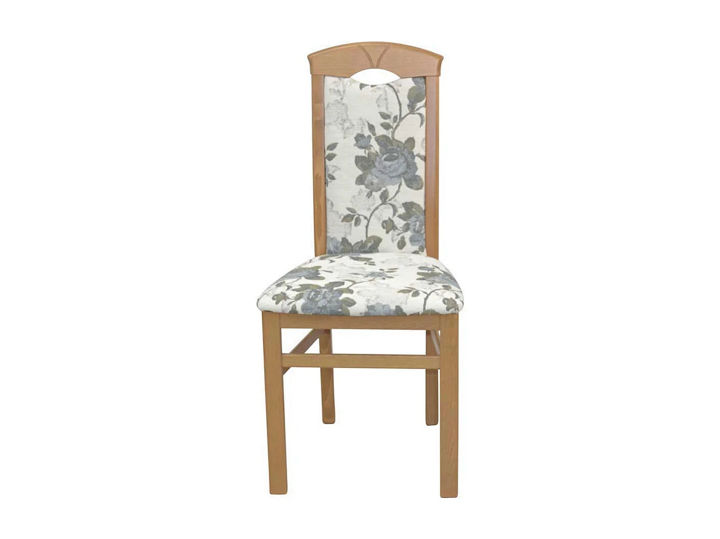 Polsterstuhl Set Esszimmer in Beige und Eichefarben hoher Lehne (2er Set)