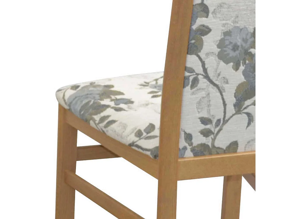 Polsterstuhl Set Esszimmer in Beige und Eichefarben hoher Lehne (2er Set)