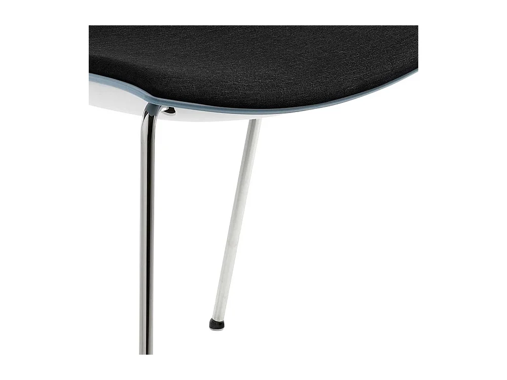 Esstischstuhl in Blaugrau und Schwarz Kunststoff